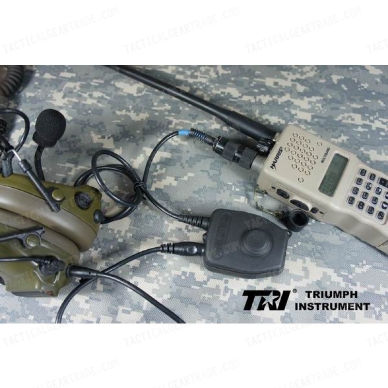 TRI Instrument PRC-152 (UV) Customer made [PELTOR PTT Original Waterproof Launch Switch] Handy Ptt for PRC-148 / PRC-152