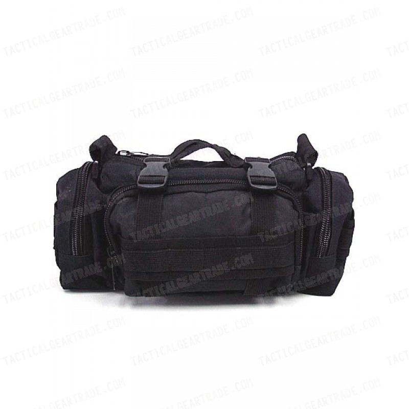 Molle Utility Shoulder Waist Pouch Bag Black