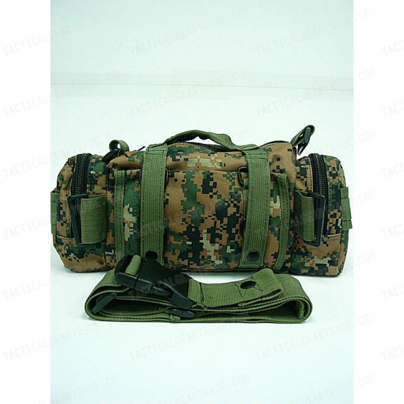 Molle Utility Shoulder Waist Pouch Bag Digital Camo Woodland