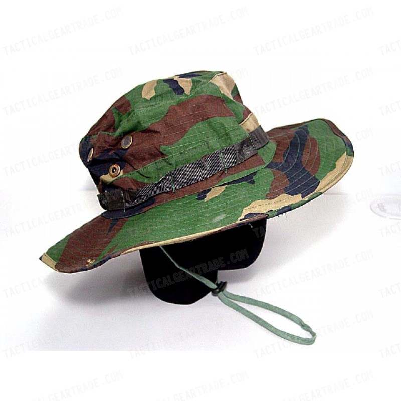 MIL-SPEC Boonie Hat Cap Woodland Camo