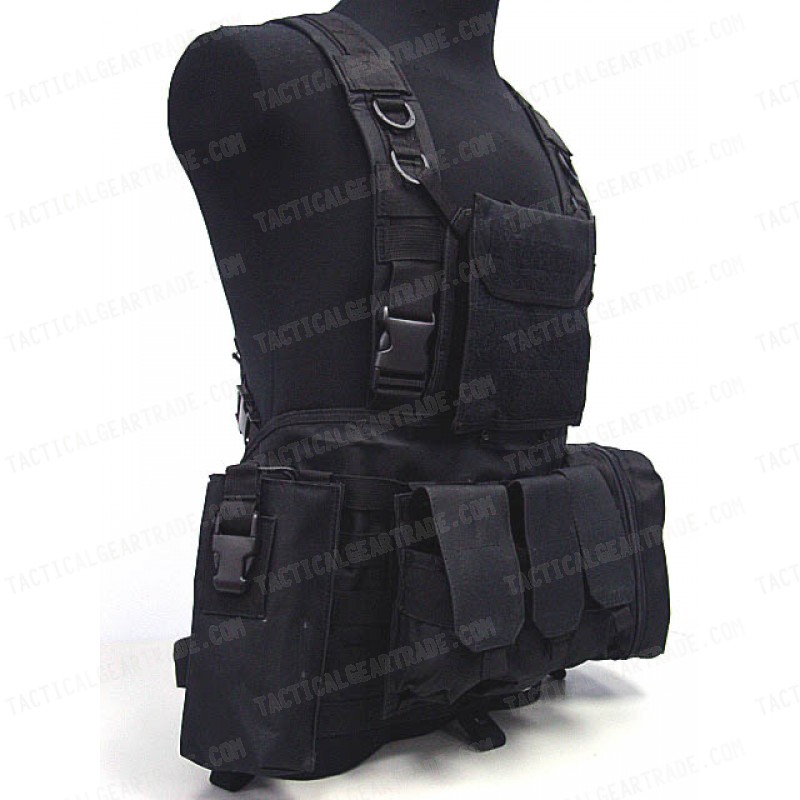 FSBE LBV Load Bearing Molle Assault Vest Black for $26.24