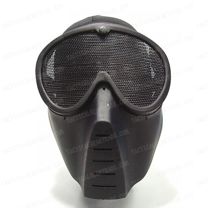 Airsoft Paintball Full Face No Fog Goggle Mask Black