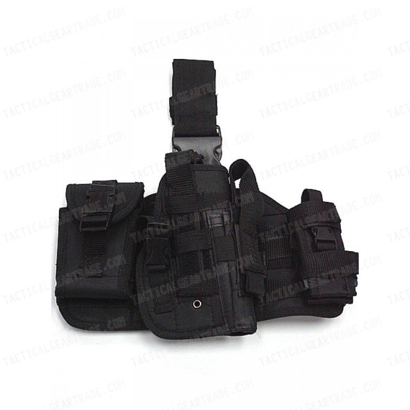 Component Molle Drop Leg Pistol Holster Black