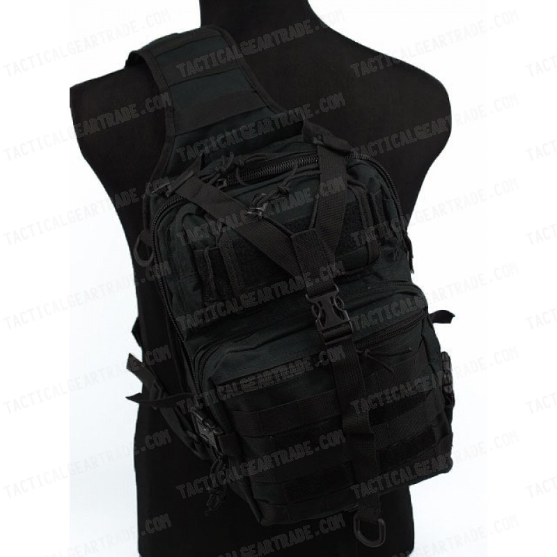 Tactical Utility Gear Sling Bag Backpack Black L for $20.99