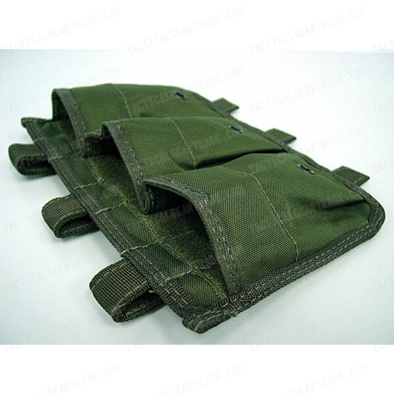 Airsoft Molle Triple Magazine Open Top Pouch OD
