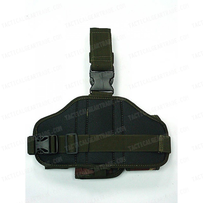 Component Molle Drop Leg Pistol Holster Camo Woodland