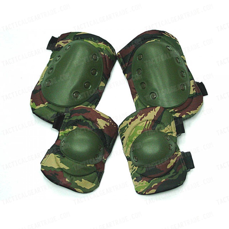 Tactical Knee & Elbow Pads British Camo Woodland