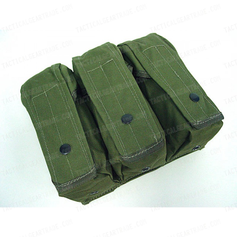 Airsoft Molle Triple AK Magazine Pouch OD