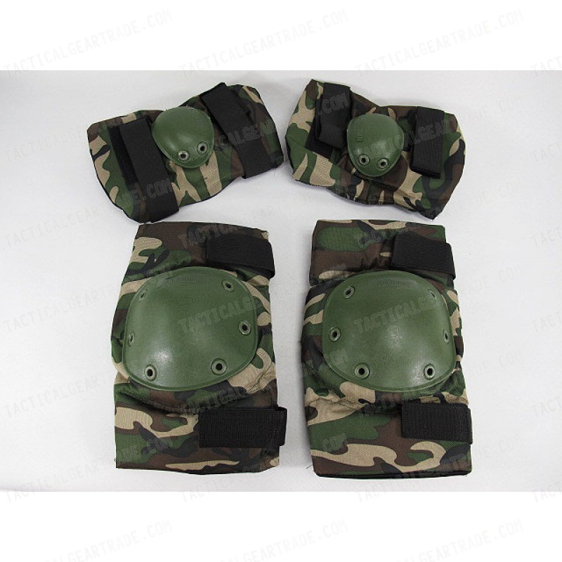 SWAT Special Force Knee & Elbow Pads Camo Woodland