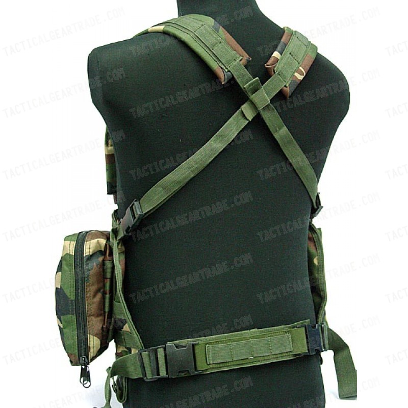 FSBE LBV Load Bearing Molle Assault Vest Camo Woodland