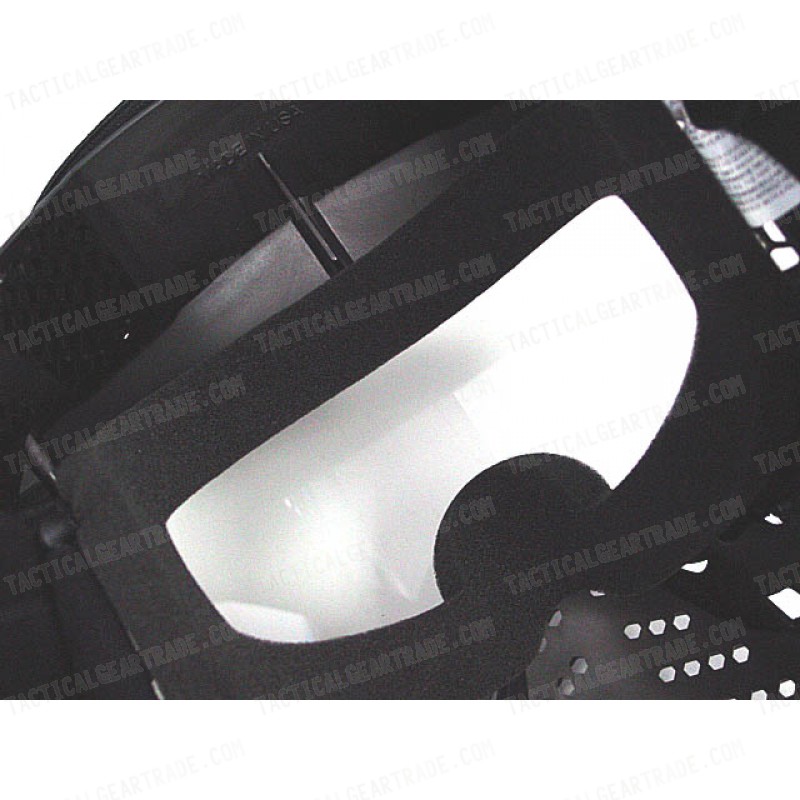 Full Face Airsoft Paintball Goggle Clear Lens Mask BK