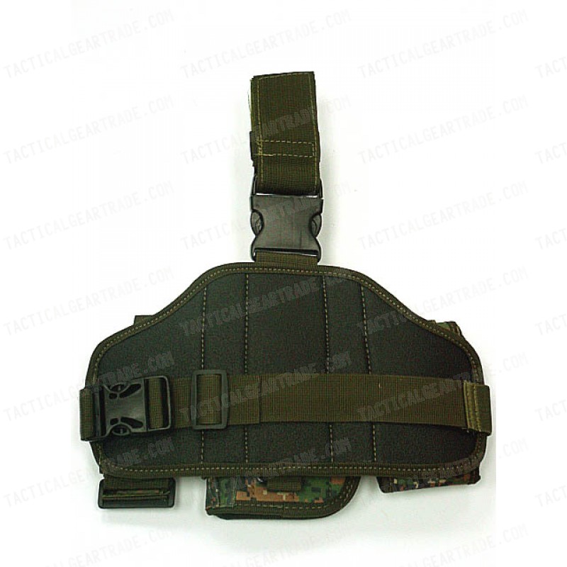 Component Molle Drop Leg Pistol Holster Digital Camo Woodland