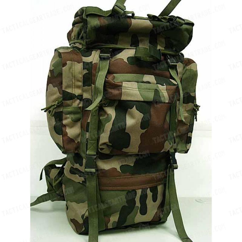 65L Combat Rucksack Camping Backpack Camo Woodland for 37.79