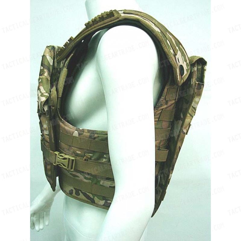 Tactical Molle Plate Carrier Recon Armor Vest Multi Camo