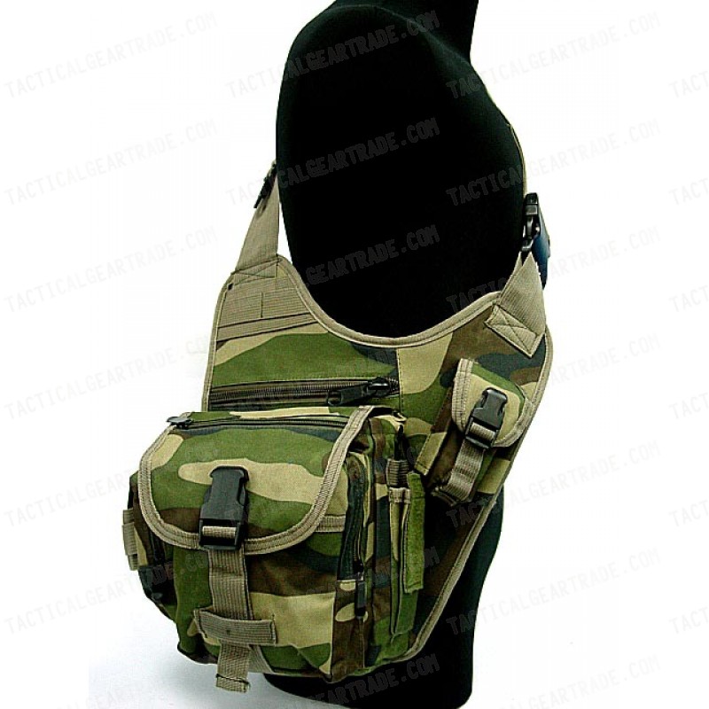 Military Universal Utility Shoulder Bag Camo Woodland