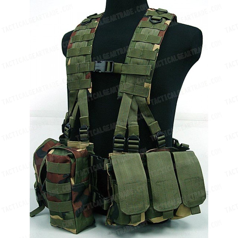 US Army Delta Elite Seal Molle Hydration Vest Camo Woodland