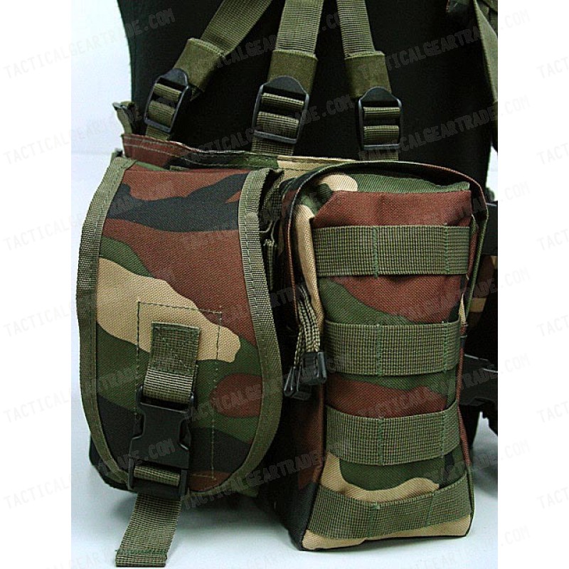 US Army Delta Elite Seal Molle Hydration Vest Camo Woodland