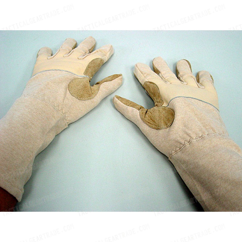 Airsoft Mid Arm Full Finger Tactical Flight Gloves Tan