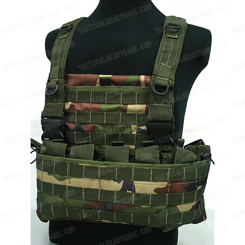 USMC Molle Hydration Combat Carrier Vest Camo Woodland