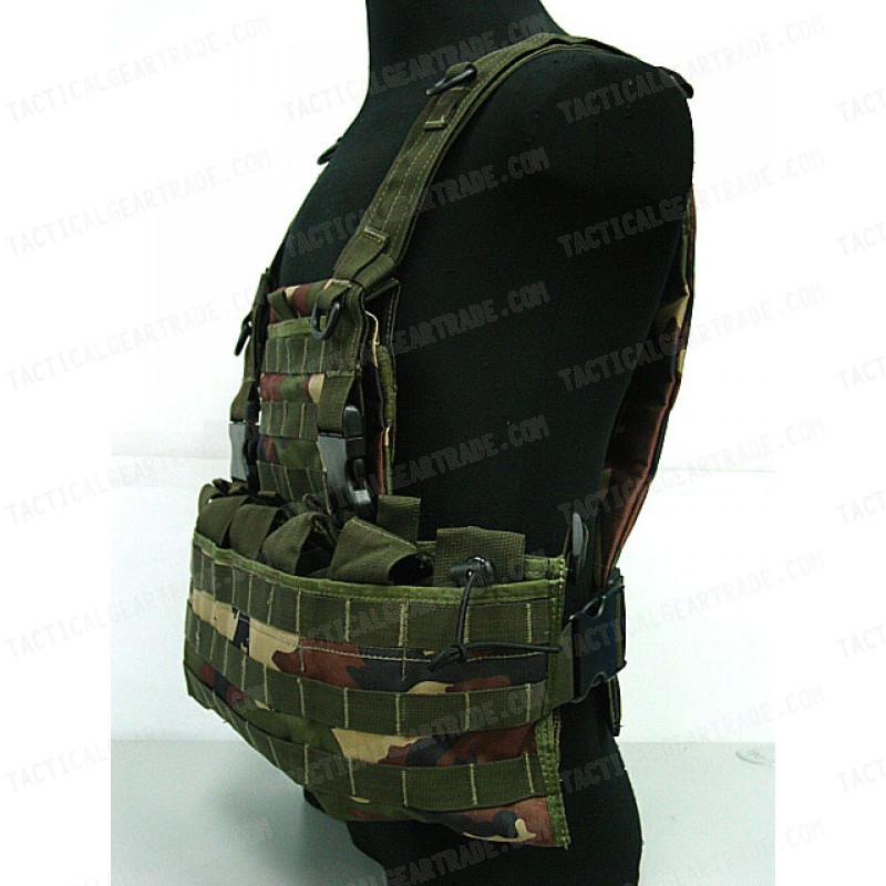 USMC Molle Hydration Combat Carrier Vest Camo Woodland