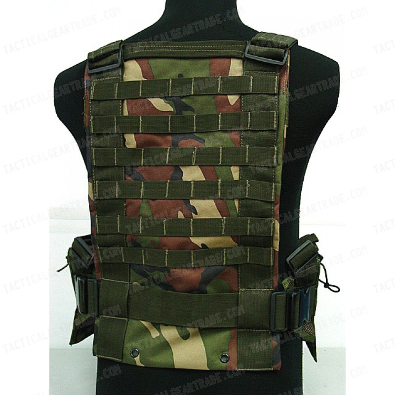 USMC Molle Hydration Combat Carrier Vest Camo Woodland