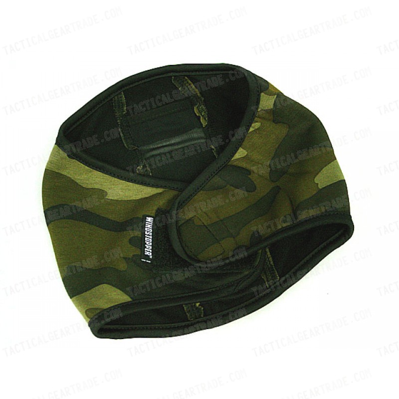 Airsoft Warmskin Half Face Protector Mask Camo Woodland