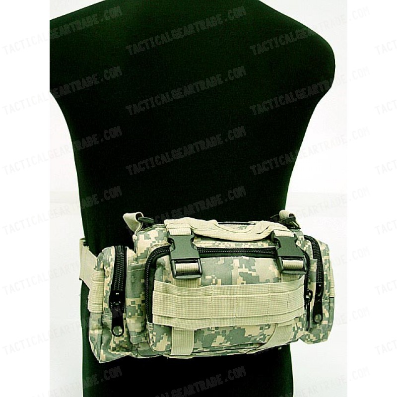 Molle Utility Shoulder Waist Pouch Bag Digital ACU Camo