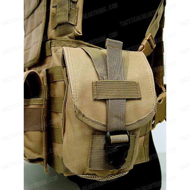 Airsoft Molle Canteen Hydration Combat RRV Vest Coyote Brown