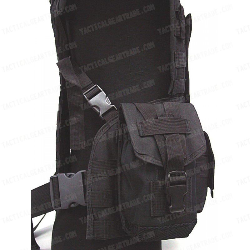 Airsoft Molle Canteen Hydration Combat RRV Vest Black