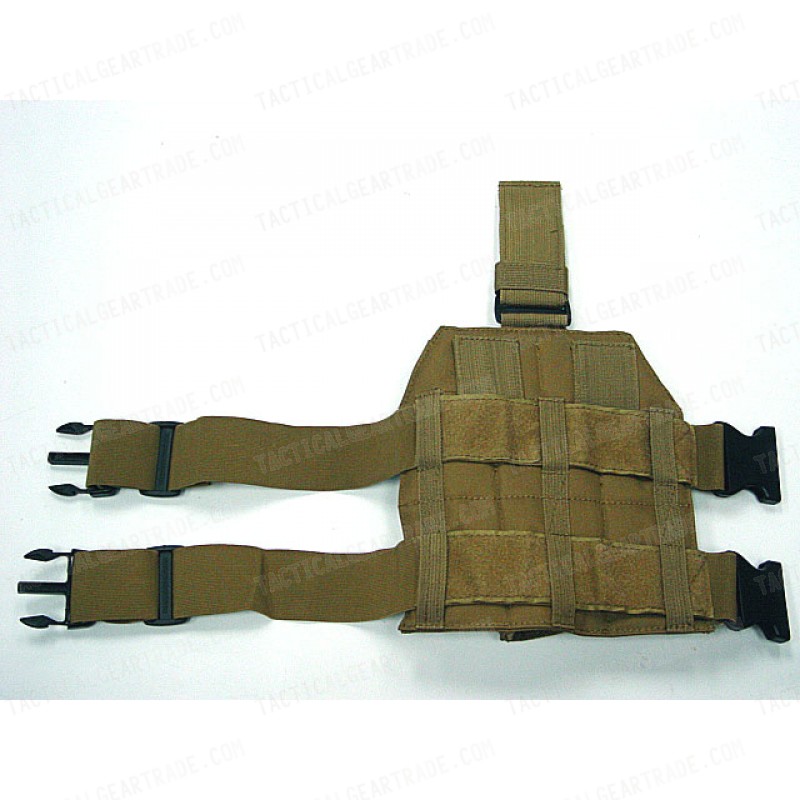 Molle Drop Leg Platform Panel w/Pistol Holster Coyote Brown