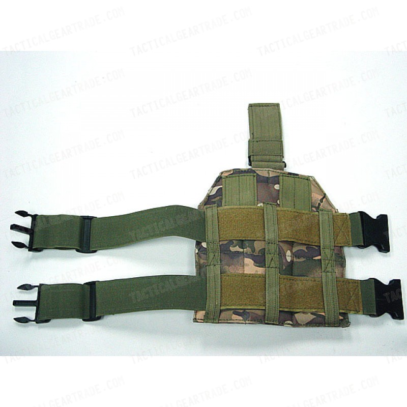 Flyye Tactical SpecOps Seals Drop Leg Holster MOLLE Panel Holder A-TACS FG Camo 