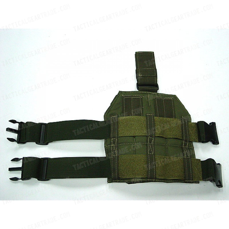 Molle Drop Leg Platform Panel w/Pistol Holster OD