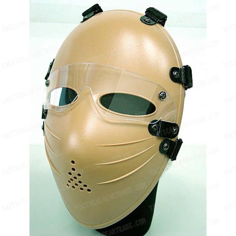 Tactical Full Face Airsoft Killer Mask w/ Goggle Tan