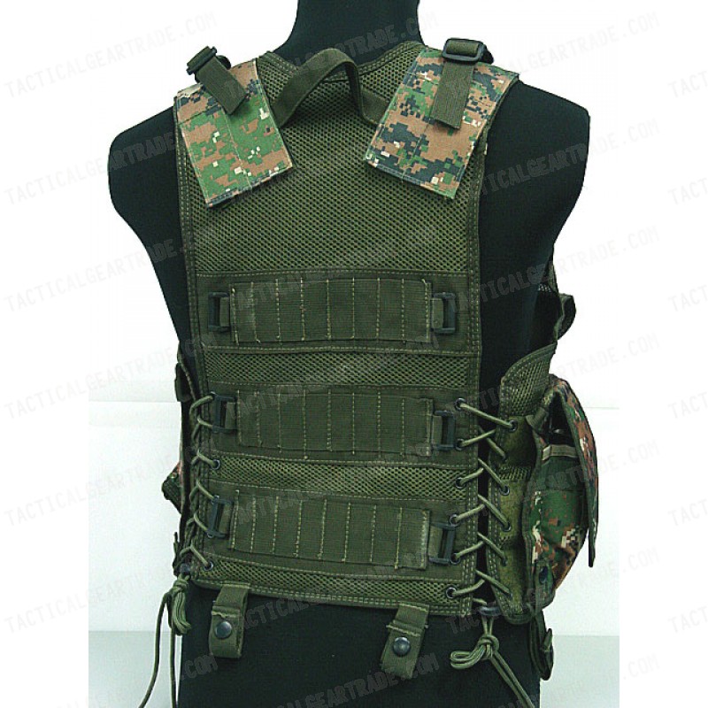 USMC Hunting Combat Tactical Vest Type B Digital Camo Woodland