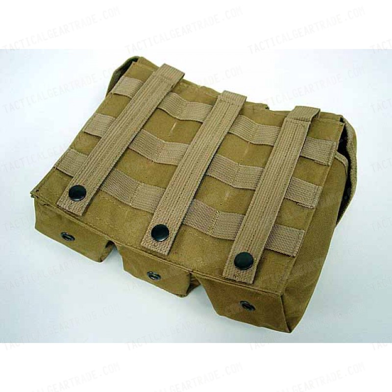 Airsoft Molle Triple AK Magazine Pouch Coyote Brown