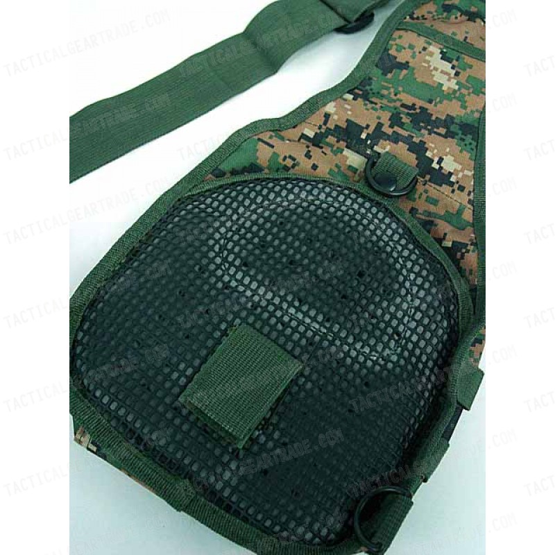 Tactical Utility Gear Shoulder Sling Bag Digital Camo Woodland S