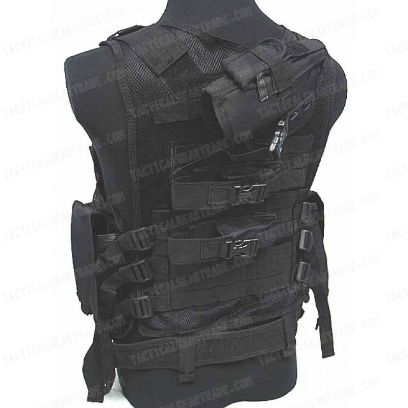 Deluxe Airsoft Tactical Combat Mesh Vest Black