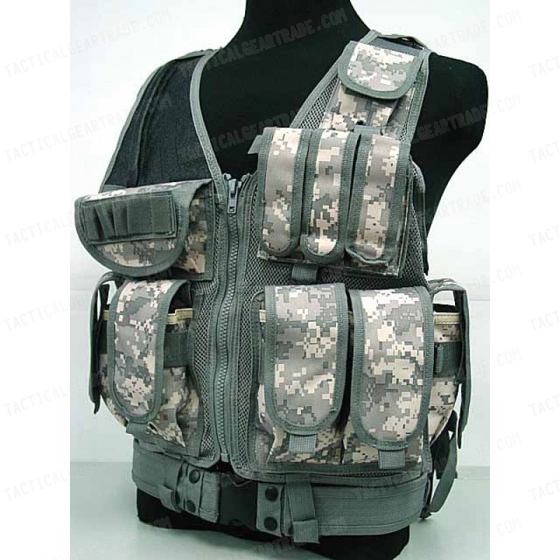 Deluxe Airsoft Tactical Combat Mesh Vest Digital ACU Camo