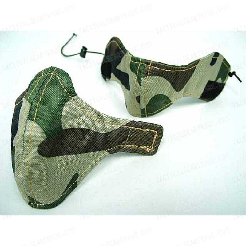 Modular Half Face Protector Mouth Mask Camo Woodland