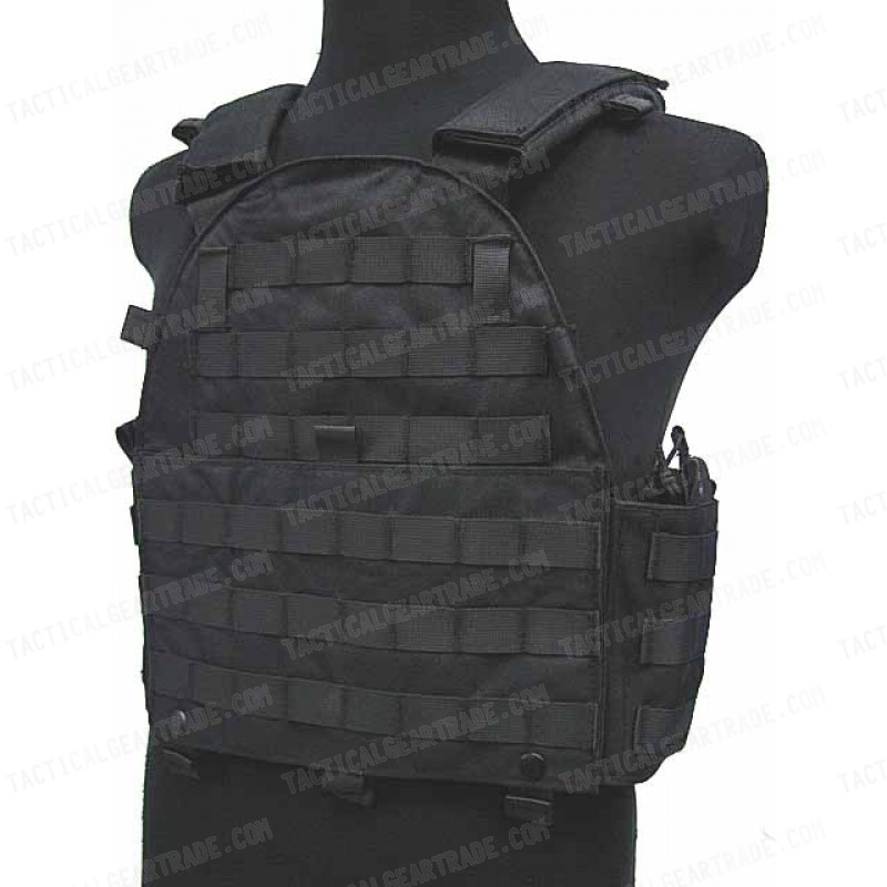Tactical Molle Recon Plate Carrier Vest Black