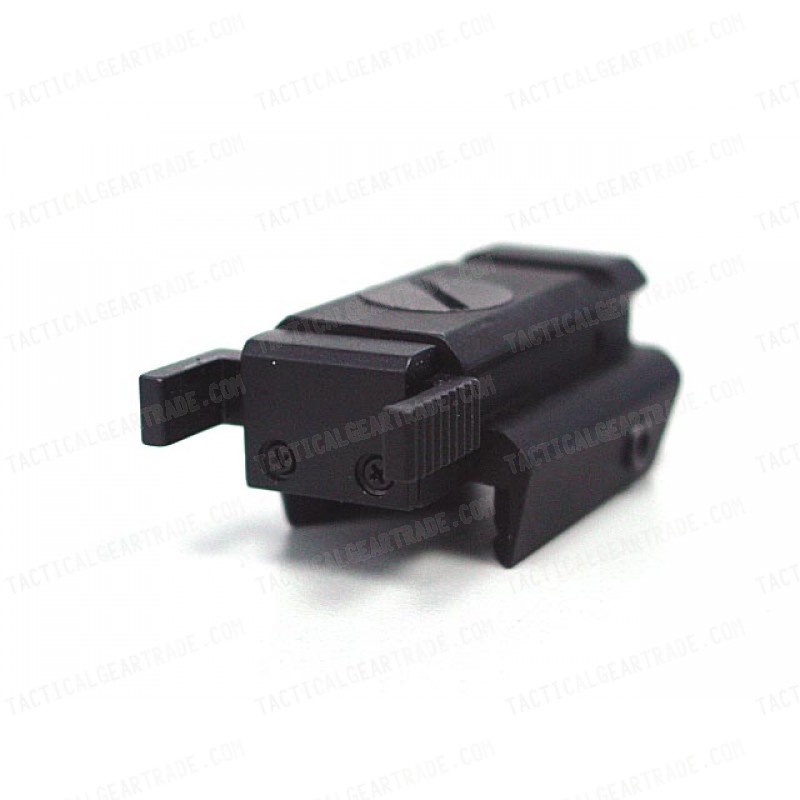 Tactical Pistol Under Rail Flashlight Mount with Red Dot Laser