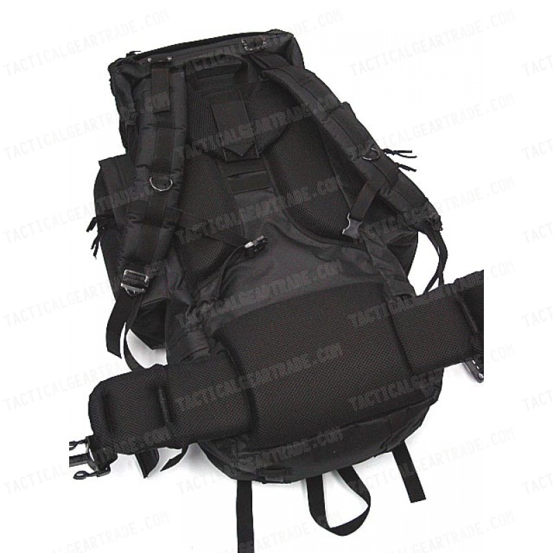 65L Combat Rucksack Camping Backpack Black