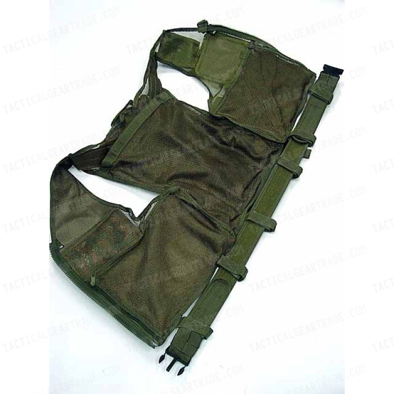 Deluxe Airsoft Tactical Combat Mesh Vest Digital Camo Woodland