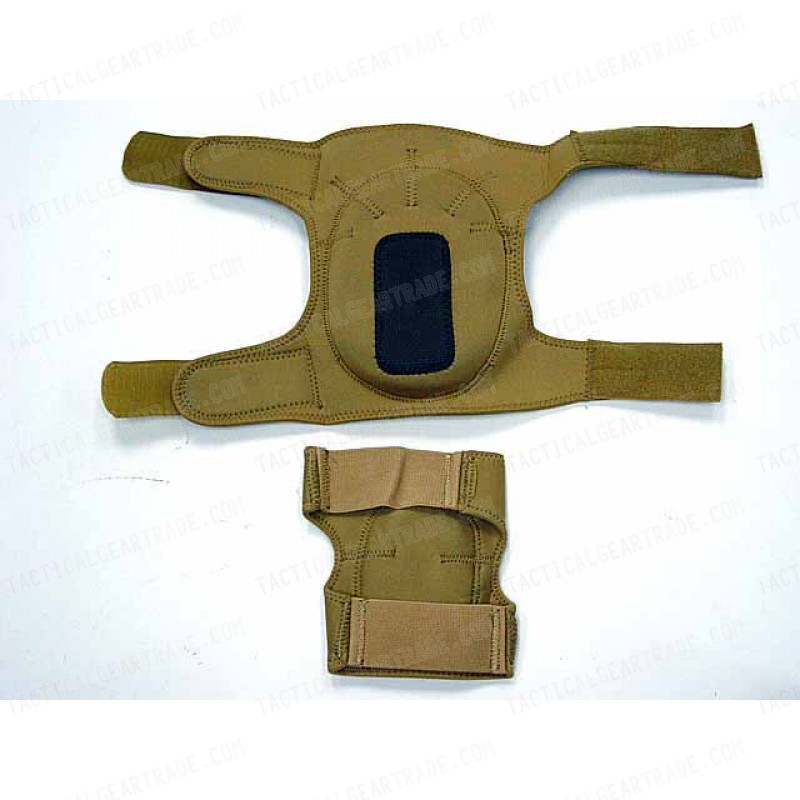 Airsoft Paintball Neoprene Knee & Elbow Pads Coyote Brown