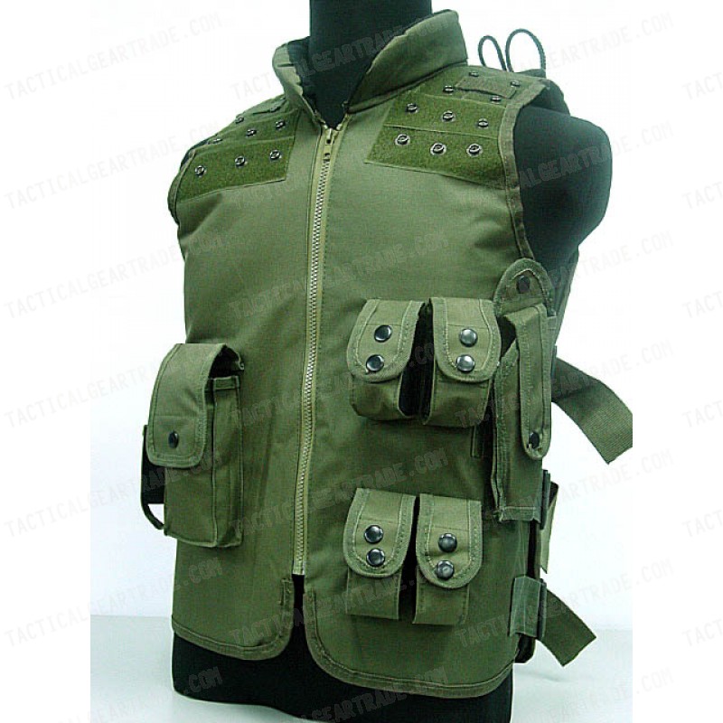 SWAT Airsoft Wargame Combat Tactical Assault Vest OD