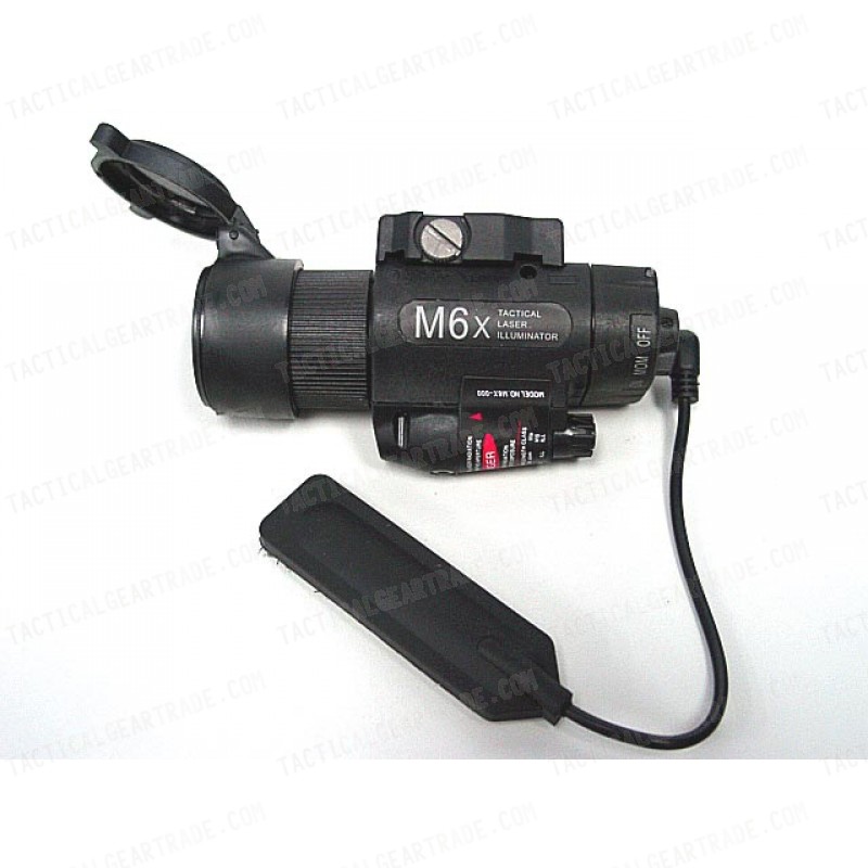 BK/DE Tactical Laser Illuminator M6 Red  Laser Sight Scope LED Flashlight 