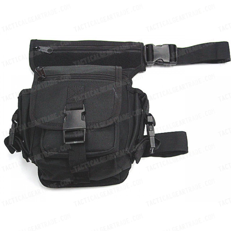 Drop Leg Utility Waist Pouch Carrier Bag Black