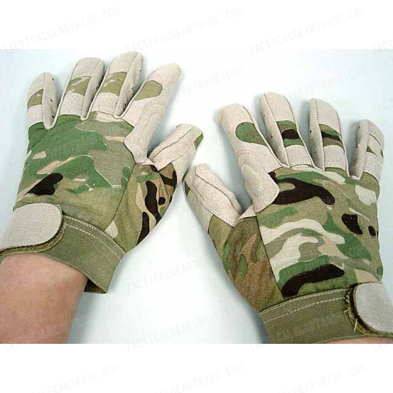 Full Finger Light Weight Duty Gloves Multi Camo