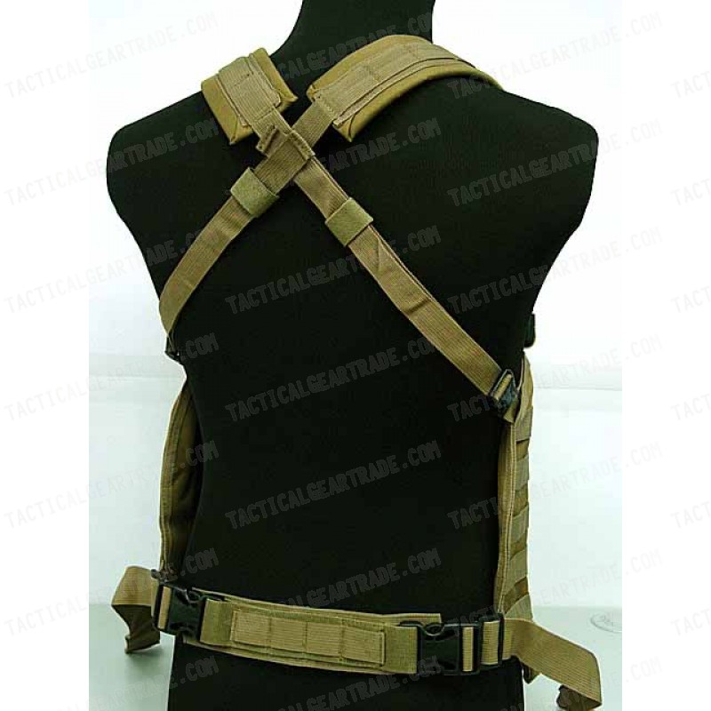 Molle Chest Rig Platform Carrier Vest Coyote Brown