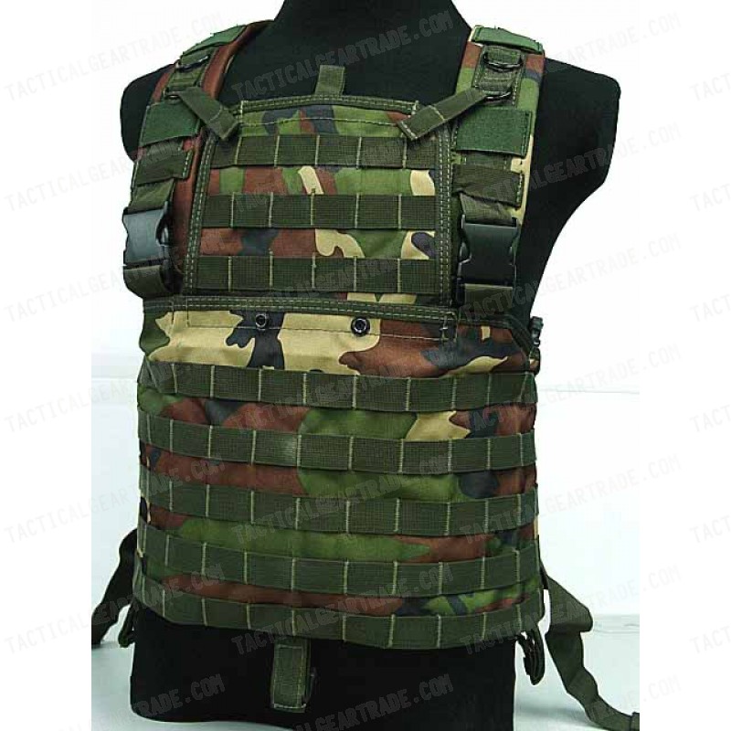 Molle Chest Rig Platform Carrier Vest Camo Woodland